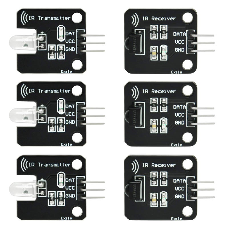 Gikfun Digital 38khz Ir Receiver Ir Transmitter Sensor Module Kit for Arduino (Pack of 3 Sets) EK8477 - Image 1
